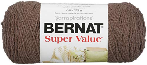 Taupe Heather Super Value Solid Yarn 164053-53015 von Bernat