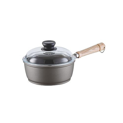 Berndes Bonanza Induction Kasserolle mit einem Griff mit Deckel 18 cm, Aluminium 18/10 Stahl, Silber/Edelstahl Berndes Bonanza Induction Kasserolle mit einem Griff mit Deckel 18 cm, Aluminium 18/10 Stahl, Silber/Edelstahl von Berndes
