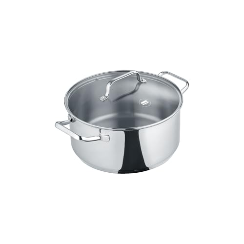 Berndes b.brilliant Kochtopf 20 cm – Edelstahl Kochtopf mit Glasdeckel – Induktion & allherdtauglich - unbeschichtet mit Messskala – spülmaschinengeeignet & backofengeeignet von Berndes