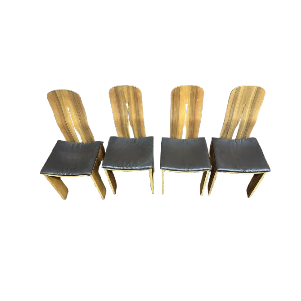 4er-Set Esszimmerstühle Modell 1934 765 von Franco Scarpa, Bernini von Bernini