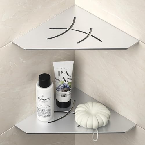 Bernkot Eckdusche Regal 254mm Gebürstet 304 Edelstahl Pentagonal Eckregale Vertieftes Badezimmer Duschregal 2-Pack, Keine Bohrung Erforderlich, Silber Gebürstet Bernkot Eckdusche Regal 254mm Gebürstet 304 Edelstahl Pentagonal Eckregale Vertieftes Badezimmer Duschregal 2-Pack, Keine Bohrung Erforderlich, Silber Gebürstet von Bernkot