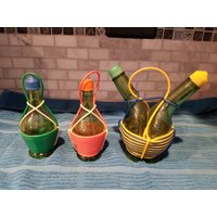Bunte Vintage Glas Und Kunststoff Weben Geschirr von BernobernCollections