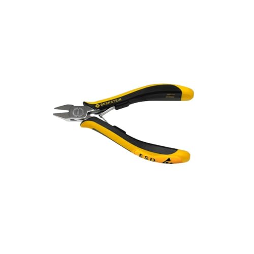 BERNSTEIN CLASSICline ESD-Seitenschneider mit schlankem, spitzem Kopf und flach-abgesetzter Schneide, ideal für präzises Schneiden von Bernstein Werkzeug GmbH