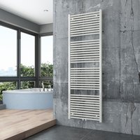 Badheizkörper Bernstein R18W Weiß gerade 180x60cm ohne Handtuchhalter mit Anschlussgarnitur Weiß von Bernstein