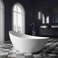 Badewanne freistehend Bernstein VICE 2.0 Acryl Weiß matt 183,5x78,5x76,9cm von Bernstein