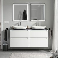 Badmöbel Unterschrank Bernstein vireo 120cm Badmöbel: Weiß matt, Waschtischplatte: Mitternachtsblau matt von Bernstein