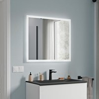 Badspiegel Bernstein varo eckig mit led Beleuchtung und Spiegelheizung - Breite 80 cm von Bernstein