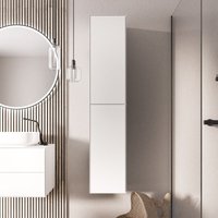 Bernstein - Bad Hochschrank milou 35x170x35cm 2 Türen 4 Einlegeböden Push-to-Open Weiß matt von Bernstein