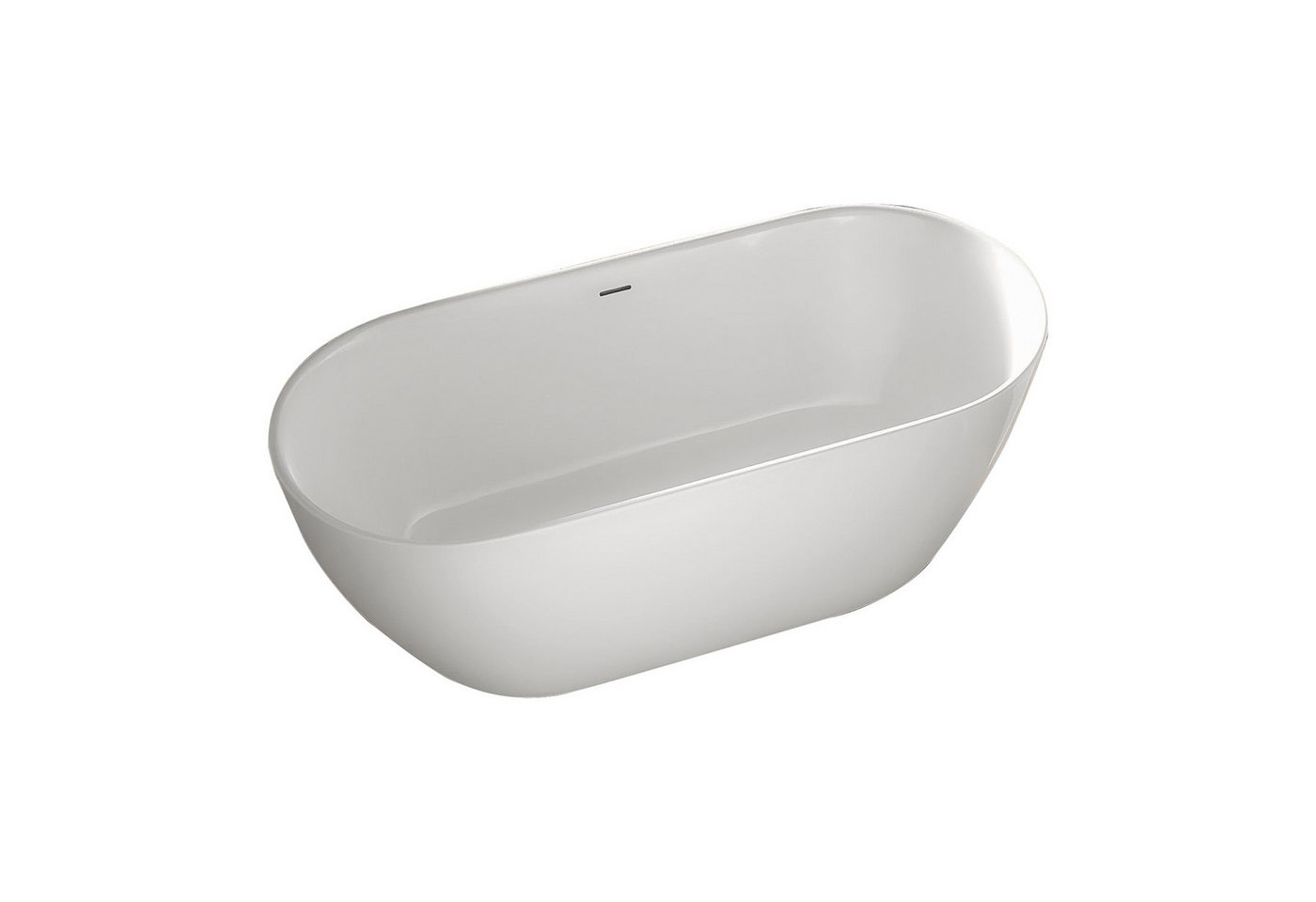 Bernstein Badewanne JAZZ PLUS 2.0 Weiß matt, (Acryl-Badewanne, freistehende Wanne, modernes Design), Freistehende Wanne 170x80x59 cm Hochwertiges Sanitäracryl von Bernstein