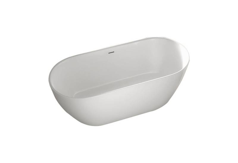 Bernstein Badewanne JAZZ PLUS 2.0 Weiß matt, (Acryl-Badewanne, freistehende Wanne, modernes Design), Freistehende Wanne 170x80x59 cm Hochwertiges Sanitäracryl von Bernstein