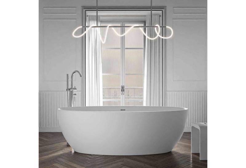 Bernstein Badewanne TERRA, (Acrylbadewannen, freistehende Wanne, Acrylwanne, Sanitäracryl), Freistehende Badewanne 186x88x60 cm Weiß glänzend von Bernstein