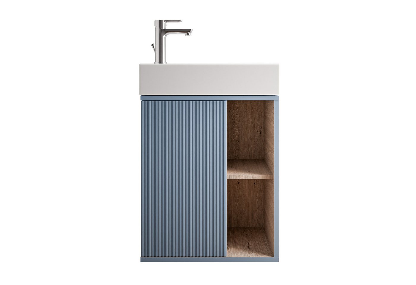 Bernstein Badmöbel-Set BELDIVO, (mit Waschbecken DURAVIT, Waschtischunterschrank 50 cm mit Waschbecken), Türanschlag links - Farbe wählbar - matt von Bernstein