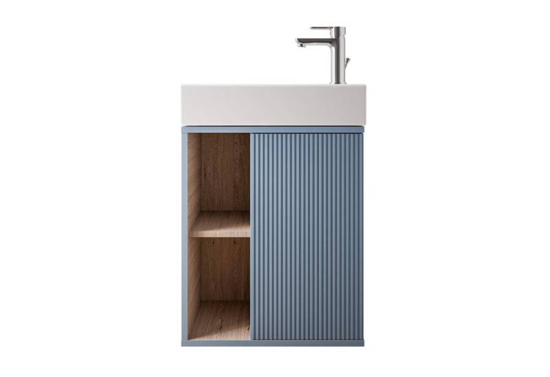 Bernstein Badmöbel-Set BELDIVO, (mit Waschbecken DURAVIT, Waschtischunterschrank 50 cm mit Waschbecken), Türanschlag rechts - Farbe wählbar - matt von Bernstein