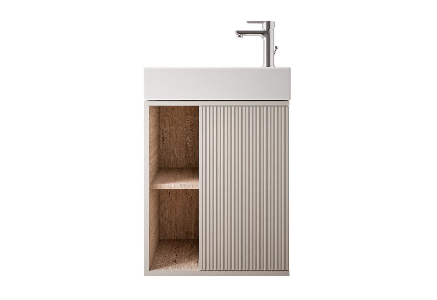 Bernstein Badmöbel-Set BELDIVO, (mit Waschbecken DURAVIT, Waschtischunterschrank 50 cm mit Waschbecken), Türanschlag rechts - Farbe wählbar - matt von Bernstein