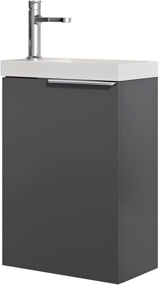 Bernstein Badmöbel-Set TIM, (Komplett-Set, Waschtischunterschrank 40cm mit Waschbecken), Farbe & Griff wählbar / vormontiert / feuchtigkeitsresistent von Bernstein