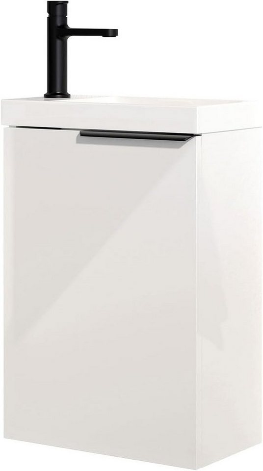 Bernstein Badmöbel-Set TIM, (Komplett-Set, Waschtischunterschrank 40cm mit Waschbecken), Farbe & Griff wählbar / vormontiert / feuchtigkeitsresistent von Bernstein