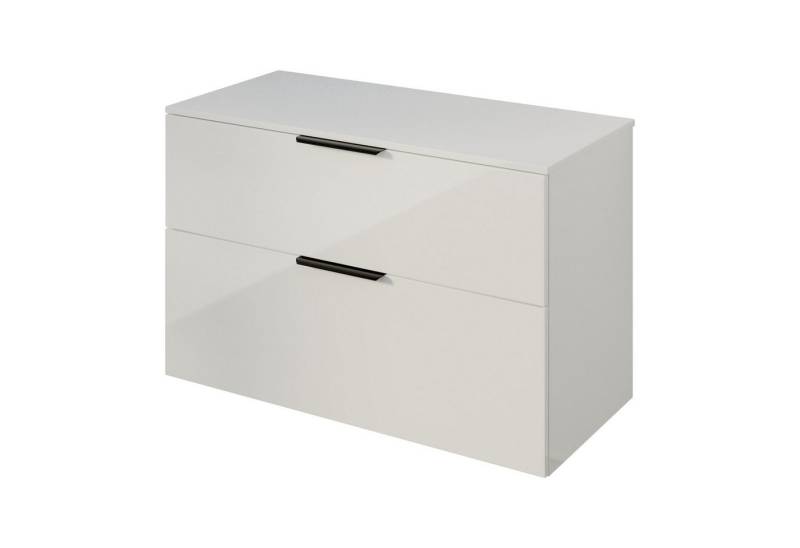 Bernstein Badmöbel-Set TIM, (Waschtischunterschrank mit Waschtischplatte und Griffe, Unterschrank 100 cm - hängend - vormontiert - 2 Schubladen), für Aufsatzwaschbecken - Farbe Unterschrank & Waschtisch frei wählbar von Bernstein