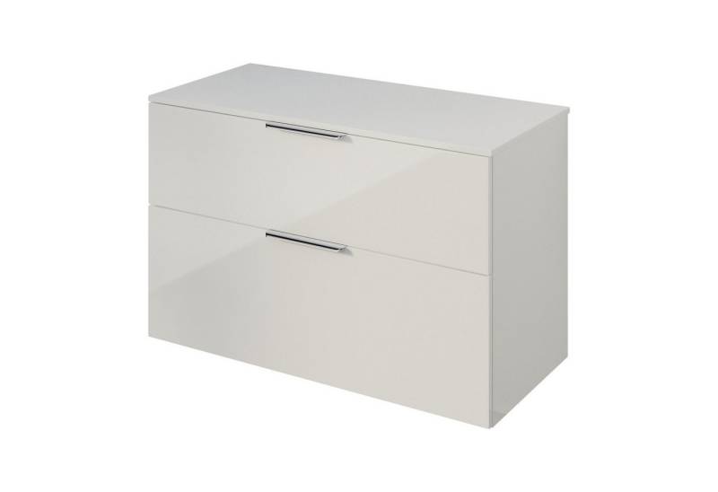 Bernstein Badmöbel-Set TIM, (Waschtischunterschrank mit Waschtischplatte und Griffe, Unterschrank 100 cm - hängend - vormontiert - 2 Schubladen), für Aufsatzwaschbecken - Farbe Unterschrank & Waschtisch frei wählbar von Bernstein