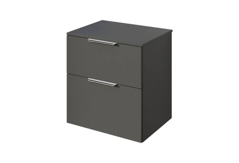 Bernstein Badmöbel-Set TIM, (Waschtischunterschrank mit Waschtischplatte und Griffe, Unterschrank 60 cm - hängend - vormontiert - 2 Schubladen), für Aufsatzwaschbecken - Farbe Unterschrank & Waschtisch frei wählbar von Bernstein