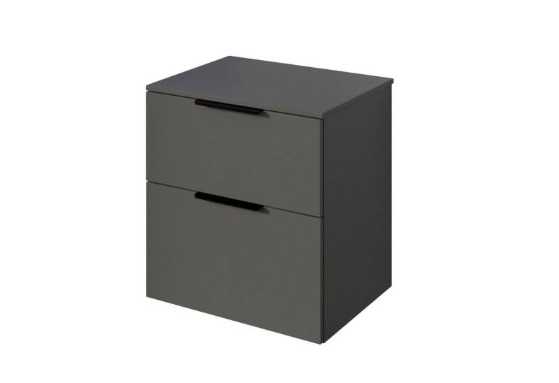 Bernstein Badmöbel-Set TIM, (Waschtischunterschrank mit Waschtischplatte und Griffe, Unterschrank 60 cm - hängend - vormontiert - 2 Schubladen), für Aufsatzwaschbecken - Farbe Unterschrank & Waschtisch frei wählbar von Bernstein