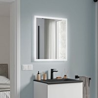Bernstein - Badspiegel varo eckig mit led Beleuchtung und Spiegelheizung - Breite 60 cm von Bernstein