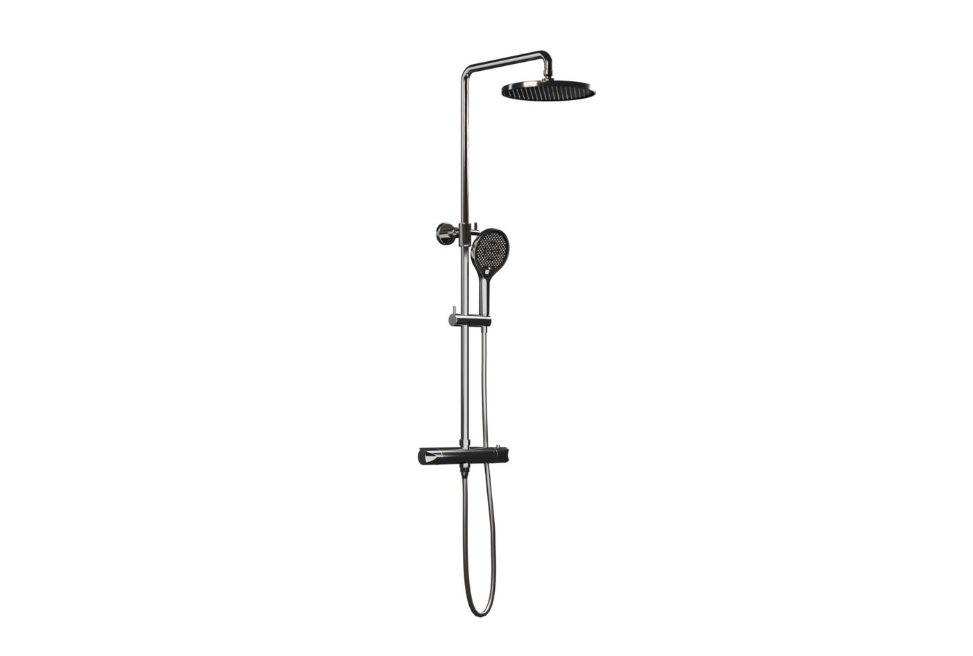 Bernstein Duschsystem 8221 BASIC, Design Duschsäule Thermostat inkl. Handbrause & Regendusche von Bernstein