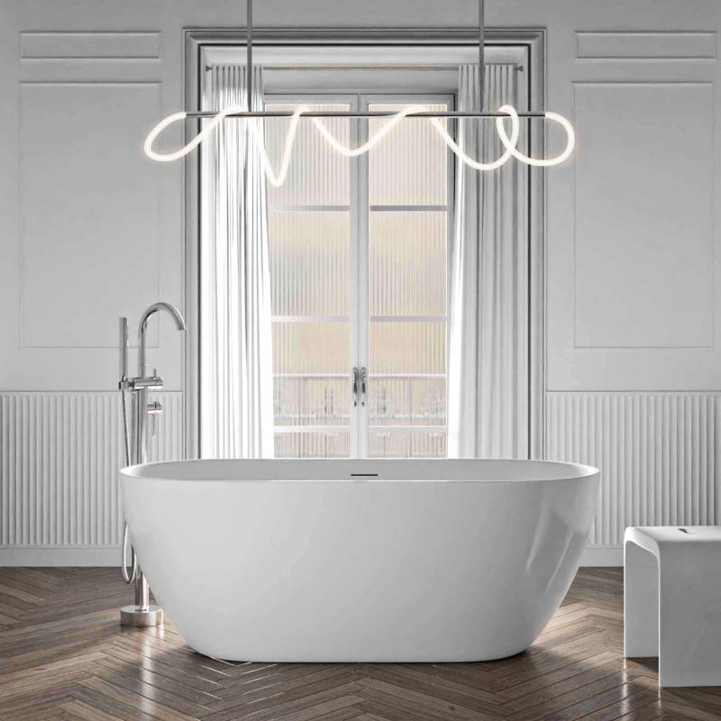Bernstein Freistehende Badewanne JAZZ PLUS 2.0 Weiß Glänzend 160x75x59 cm von Bernstein