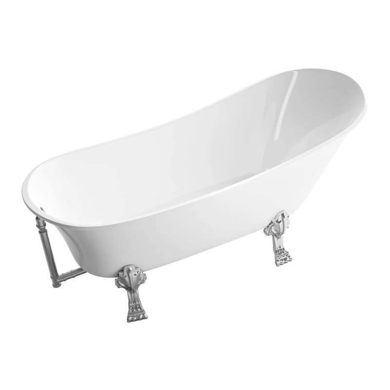 Bernstein Freistehende Badewanne PARIS Acryl Weiß Glänzend 176x71cm Füße Chrom mit Armatur Bernstein Freistehende Badewanne PARIS Acryl Weiß Glänzend 176x71cm Füße Chrom mit Armatur von Bernstein