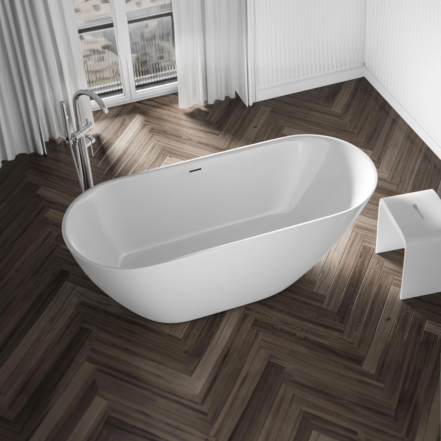Bernstein Freistehende Badewanne ROMA 2.0 Acryl Weiß Glänzend 180x80x58 cm Bernstein Freistehende Badewanne ROMA 2.0 Acryl Weiß Glänzend 180x80x58 cm von Bernstein