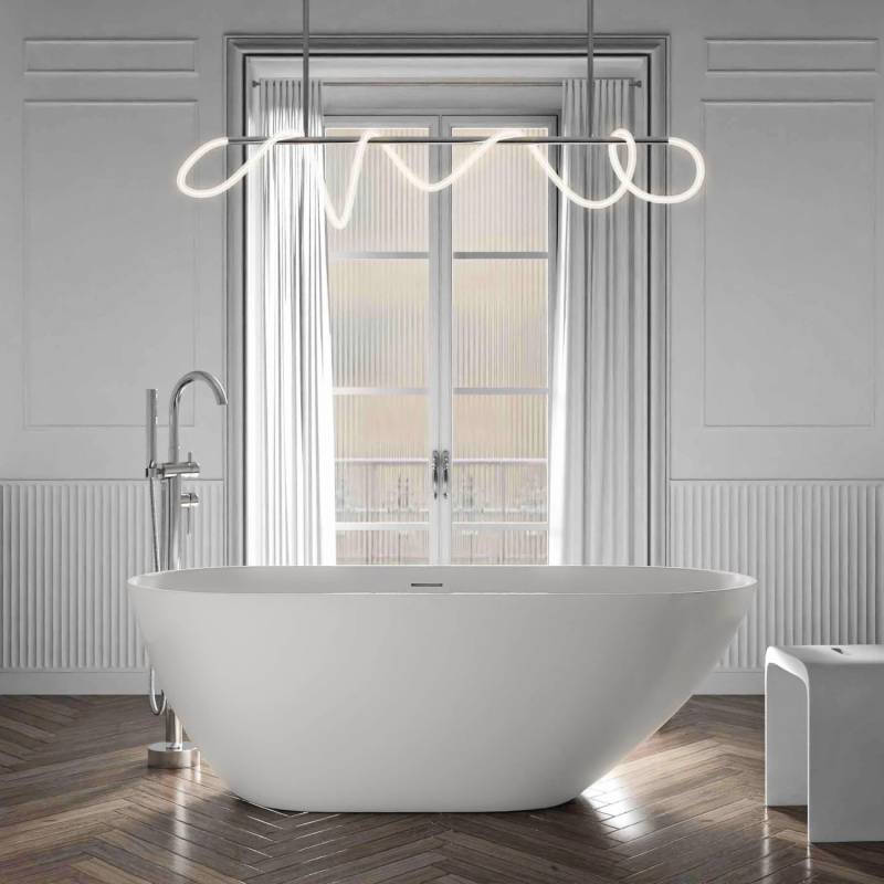 Bernstein Freistehende Badewanne ROMA 2.0 Acryl Weiß Matt 170x75x58 cm von Bernstein