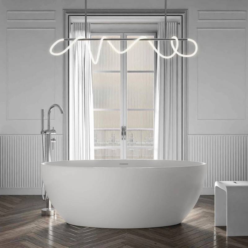 Bernstein Freistehende Badewanne TERRA 2.0 Acryl Weiß Matt 180x80 cm von Bernstein