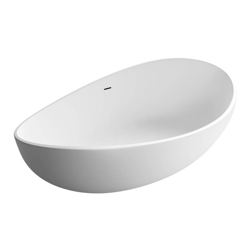 Bernstein Freistehende Badewanne WAVE Acryl Weiß Matt 180x110x62 cm von Bernstein