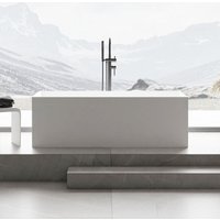 Freistehende Badewanne luna stone Mineralguss Weiß - 170 x 72 cm von Bernstein