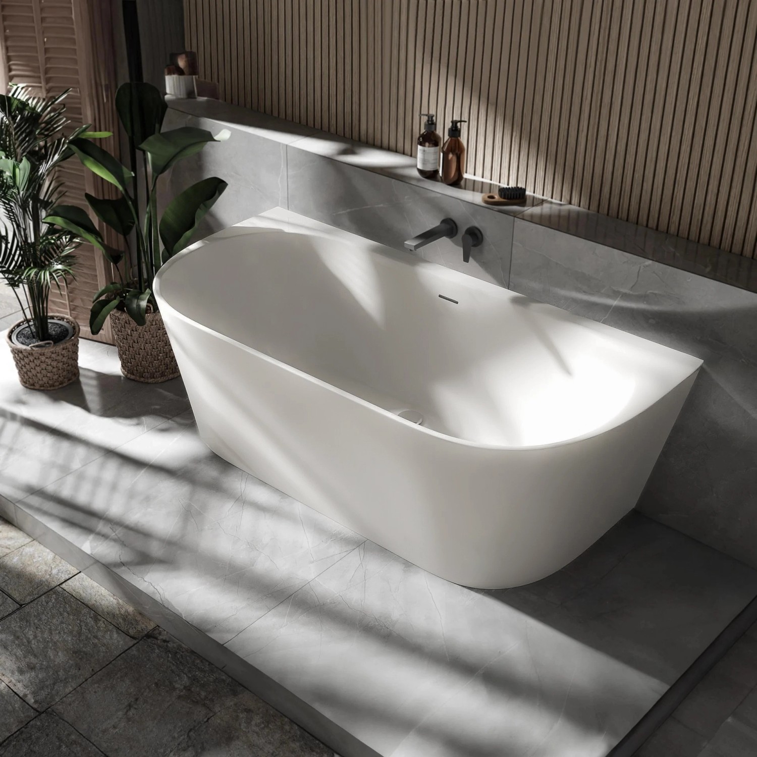Bernstein Halb Freistehende Raumsparbadewanne NORA Acryl Weiß Matt 170x80 cm Bernstein Halb Freistehende Raumsparbadewanne NORA Acryl Weiß Matt 170x80 cm von Bernstein