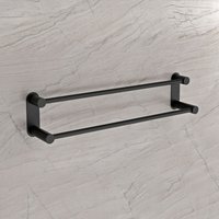 Bernstein - Handtuchhalter ola Edelstahl Doppelprofil 64x11cm Rund Schwarz matt von Bernstein