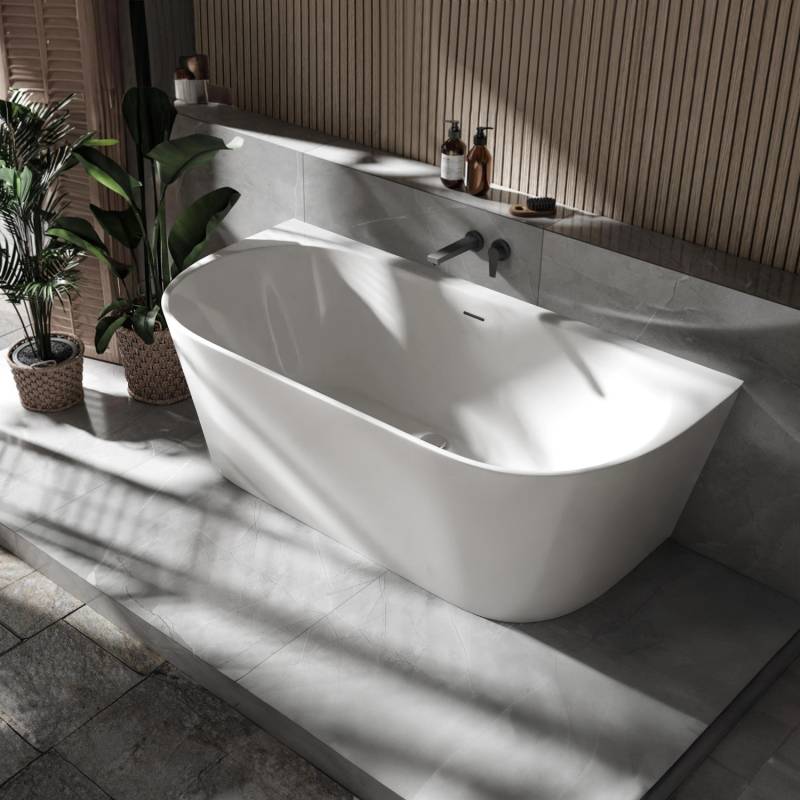 Bernstein Raumsparbadewanne NORA Acryl Weiß Glänzend 170x80 cm von Bernstein