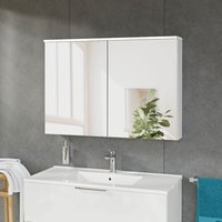 Bernstein - Spiegelschrank solo mit LED-Beleuchtung 100cm 2 Türen Farbe: Weiß matt von Bernstein