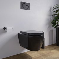 Wand-Hänge wc Bernstein nano NT2038 Schwarz glänzend inkl. Softclose-Deckel kurze Ausführung von Bernstein