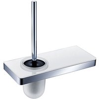 Toilettenbürstenhalter G505 Edelstahl - mit Ablage aus Glas - Bernstein von Bernstein