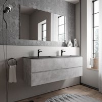 Bernstein - Unterschrank ava 160cm Badmöbel: Beton, Mineralguss Waschbecken bruxelles Schwarz matt mit Hahnloch Bernstein - Unterschrank ava 160cm Badmöbel: Beton, Mineralguss Waschbecken bruxelles Schwarz matt mit Hahnloch von Bernstein