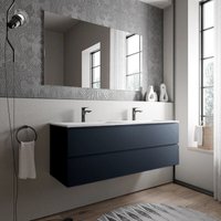 Bernstein - Unterschrank ava 160cm Badmöbel: Mitternachtsblau matt, Mineralguss Waschbecken bruxelles Weiß matt mit Hahnloch Bernstein - Unterschrank ava 160cm Badmöbel: Mitternachtsblau matt, Mineralguss Waschbecken bruxelles Weiß matt mit Hahnloch von Bernstein