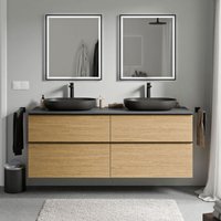 Bernstein - Unterschrank lavoa 160cm für Aufsatzwaschbecken Badmöbel: Eiche Honiggold, Metallgriff: Anthrazit matt, Waschtischplatte: Anthrazit matt Bernstein - Unterschrank lavoa 160cm für Aufsatzwaschbecken Badmöbel: Eiche Honiggold, Metallgriff: Anthrazit matt, Waschtischplatte: Anthrazit matt von Bernstein
