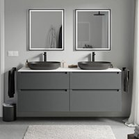 Bernstein - Unterschrank vireo 160cm für Aufsatzwaschbecken Badmöbel: Anthrazit matt, Waschtischplatte: Weiß matt Bernstein - Unterschrank vireo 160cm für Aufsatzwaschbecken Badmöbel: Anthrazit matt, Waschtischplatte: Weiß matt von Bernstein