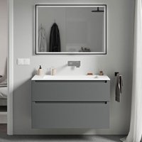 Unterschrank Bernstein vireo 80 cm mit Mineralguss Waschbecken bruxelles - Korpus Anthrazit matt, Waschbecken Weiß matt ohne Hahnloch Unterschrank Bernstein vireo 80 cm mit Mineralguss Waschbecken bruxelles - Korpus Anthrazit matt, Waschbecken Weiß matt ohne Hahnloch von Bernstein