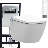 WC-Komplettpaket 26 Bernstein Dusch-WC pro+ 1104 Vorwandelement G3004A Modell Weiß Glas WC-Komplettpaket 26 Bernstein Dusch-WC pro+ 1104 Vorwandelement G3004A Modell Weiß Glas von Bernstein
