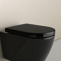 WC-Sitz Bernstein Softclose U1002 Schwarz glänzend mit LED-Beleuchtung von Bernstein