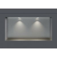 Wandnische Bernstein NT206010X Edelstahl randlos LED-Spot 20x60x10cm Edelstahl gebürstet 2x Spot Chrom von Bernstein