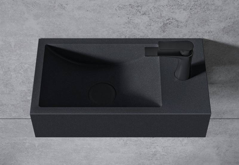 Bernstein Waschbecken BA18, 40 x 22 x 10 cm - Farbe wählbar - Ablagefläche Rechts/Links wählbar von Bernstein
