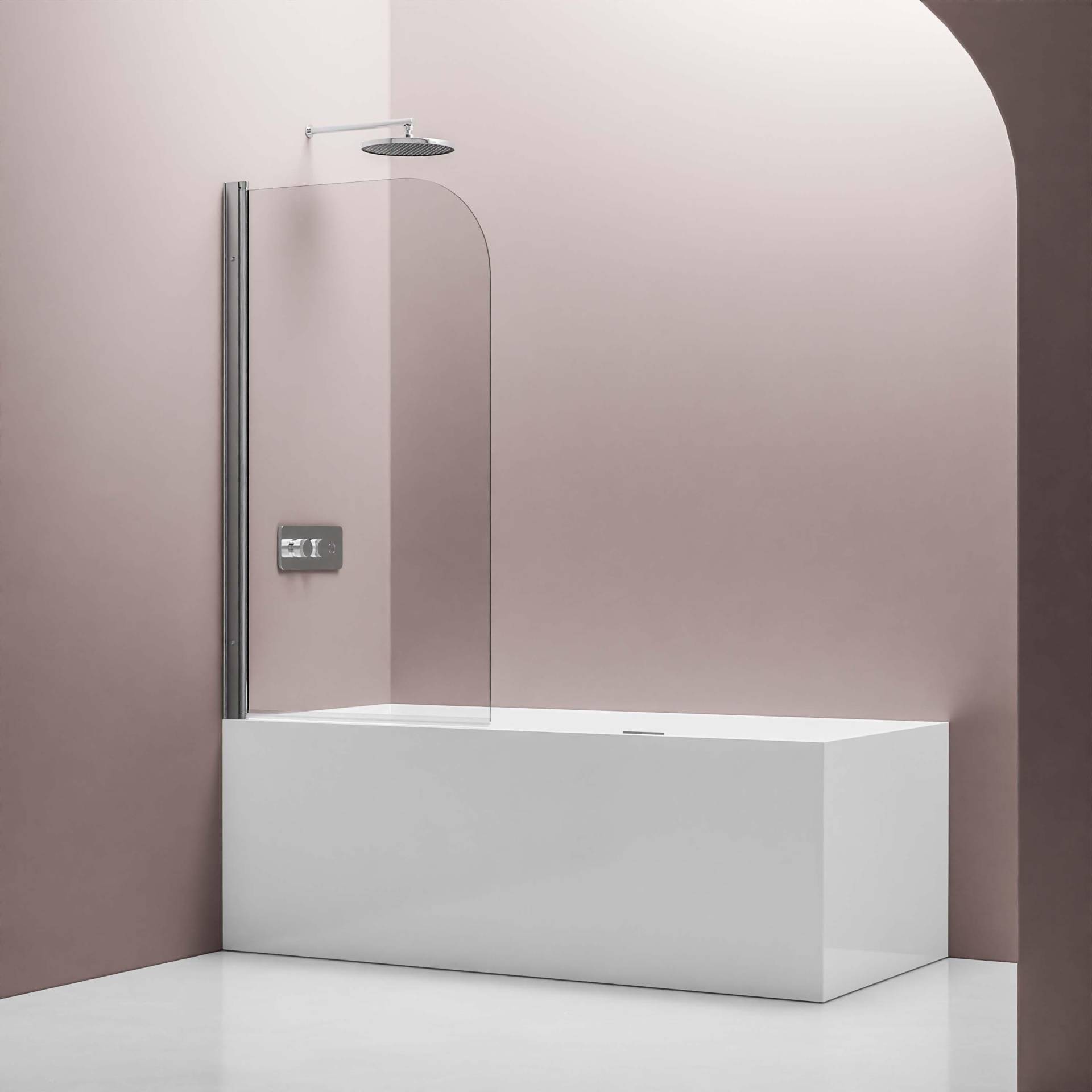 Duschabtrennung Duschwand Badewanne Nano Echtglas EX201 - 800 x 1400 x 6 mm von Bernstein