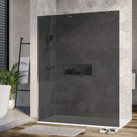 Duschabtrennung Bernstein Walk-In EX101 Nano Echtglas 10mm graues Glas 140cm von Bernstein